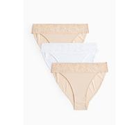 Floral Trim High Leg Knickers 3 Pack 16