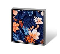 Floral Tropical Leaf Funny Lapel Pins Square Brooch Tie Suit Dress Accessories for Men Women Wedding Birthday