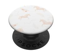 Floral Unicorn Design, Elegant Magical Horse, Neutral Tone PopSockets Adhesive PopGrip