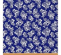 Floral Upholstery Fabric for Chairs,Hawaii Tropical Flowers Botanical Fabric by The Yard,Exotic Summer Fabric for Upholstery and DIY Projects,2 Yards,(L184*W150cm) Blue White
