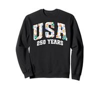 Floral USA 250th Anniversary 4th of July America 250 Years Sweatshirt