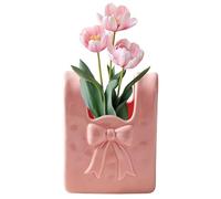 Floral Vase | Aesthetic Bow Tie Display Centrepiece, Bag, Flower Vase, Brush Holder, for Shelf, Table Top, Living Room, Dining Room,