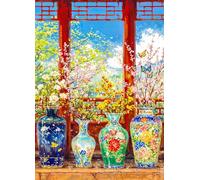 Floral Vases Jigsaw Puzzles for Adults 1000 Jigsaws Flowers Butterflies 1000 Piece Jigsaw Puzzles for Adults Age 14+
