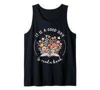 Floral Vibe It is A Good Time to Read Book Lover Positive Tank Top