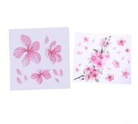Floral Vinyl Car Stickers 2pc Set for Windshield and Bumper, For Cherry Blossom Design for Stylish Auto Decor