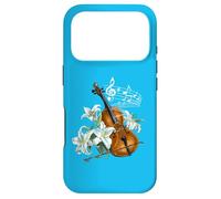 Floral Violin Artwork with White Lilies & Musical Notes Case for iPhone 17 Pro