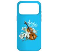 Floral Violin Artwork with White Lilies & Musical Notes Case for iPhone 17 Pro Max