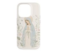 Floral Virgin Mary Prayer Faith Botanical Art Case for iPhone 14 Pro