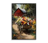 Floral Wagon Summer Garden, 16 x 24 Inch Framed Gi Print | Stupell Industries · By Franklyn Gregory · Ready to hang · Perfect for living room or lounge · Made in USA