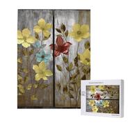 Floral Wall Art Printed Wooden Intelligence Puzzle 38x52 CM, 500 Pieces(boxed) Jigsaw Puzzles Education Game for Adults, Home Decoration Puzzle