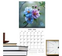 Floral Wall Calendar, 2026 Monthly Planner, Aesthetic Date Organizer, Stylish and Functional Design for Cubicle, Car, School, Kitchen, Travel, Offices Desk, and Classroom Scheduling Needs