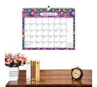 Floral Wall Calendar From January 2025-June 2026,Family Calendar 2025-2026 Wall Calendar,Tear-Off Monthly Calendar 18 Month Academic Wall Calendar Hanging Calendar,Colorful Home Decor For Notes