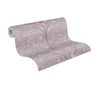Floral Wallpaper Metropolitan Stories 2 A.S. Création Non-Woven 10.05 m x 0.53 m Grey Pink Made in Germany 379122 37912-2