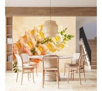 Floral Wallpaper Mural 200 × 140 Cm Large Yellow Flower Non-Woven Wall Mural for Bedroom 3D Panoramic Nature Botanical Wall Art for Living Room Kitchen Home Decor Yellow Flower 200 × 140 Cm (W ×
