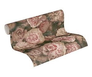 Floral Wallpaper Neue Bude 2.0 Ed. II Non-Woven Wallpaper 10.05 m x 0.53 m Pink Red Black Made in Germany by Livingwalls 374022 37402-2