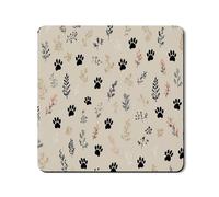 Floral Washer Dryer Top Protector Mat, Beige Vintage Floral Washing Machine Top Cover, Rubber Anti-slip Waterproof Washer And Dryer Mats for Laundry Room 24x24 Inch