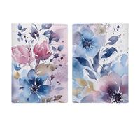Floral Watercolor Painting Passport Holder, ID Card Protector Case Passport Holder with Slot Passports Travel Wallet Document Cover for Women And Men