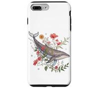 Floral Whale Illustration Botanical Ocean Artwork Case for iPhone 7 Plus/8 Plus
