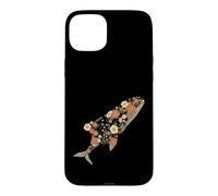 Floral Whale Ocean Animal Botanical Design Case for iPhone 15 Plus