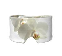Floral White Flowers Orchid Elegant Modern Trendy, Full Eye Covers Light Blocking Eye Mask Sleep Eye and Ear Muffs