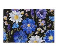 Floral Wildflowers Black Adults Jigsaw 500 Piece Puzzles Fine Art Painting Winter Scene Puzzle Friends Family Game Gifts, 20.5x14.9 Inch