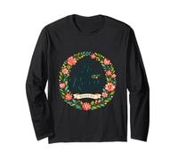 Floral Wildflowers Cottagecore Art Easter Jesus He is Risen Long Sleeve T-Shirt