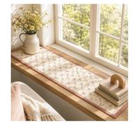 Floral Window Sill Mat, Absorbent Cut-to-Fit Protector with Rubber Backing(Style a,250x15cm(98x6in))