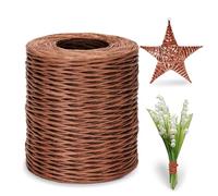 Floral Wire, 200m x 2mm Paper Covered, Craft Vine Binding, Florist Wire for Wreath Making, Bendable Vine Florist for Floral Bouquets Wrapping (Brown)