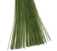 Floral Wire Stems,Florists Wire 60CM Paper Artificial Branches Twig Wire DIY/Nylon Flower Accessories 50PC One Package 26#0.45MM (Color : Green)
