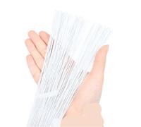 Floral Wires 100Pcs 40cm Floral Stems Artificial DIY Handmade Accessoies Wedding Home Decor for Craft(White)