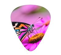 Floral with Butterfly Print Guitar Pick,12 Pack,Includes Thin,Medium,Heavy Gauges,Suitable for guitar,ukulele