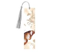 Floral with Butterfly Printed Metal Bookmarks S - Gray Lightweight Aluminium Book Marker for Books, Journals & Gifts, Ideal Book Lovers, Holiday Decor & Crafts
