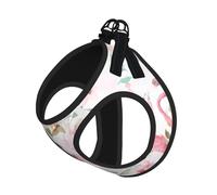Floral With Flamingo Print Pet Leash Vest,Breathable Mesh Pet Harness, Reflective For Small Medium Dogs Safe Easy Walking