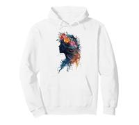 Floral Woman Botanical Beauty Petals Bloom Feminine Grace Pullover Hoodie