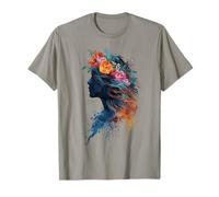 Floral Woman Botanical Beauty Petals Bloom Feminine Grace T-Shirt