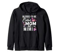 Floral Women Mothers Day To Be Called Mom And Mimi Zip Hoodie