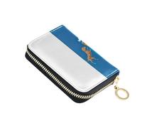 Floral Women Wallet Small RFID Blocking Credit Card Holders Canary Islands Flag Spanish Archipelago Coin Change Purse with Zipper