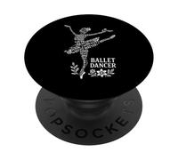 Floral Word Cloud Ballerina Affirmations Ballet Dancing PopSockets Adhesive PopGrip