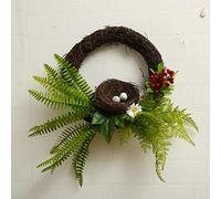 Floral Wreath,Artificial Wreaths, Artificial Flowers Wreaths Door Perfect Quality Artificial Garland(22cm Bird Nest)