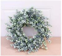 Floral Wreath,Artificial Wreaths, Soft Eucalyptus Wreath Multicolor 46cm Door Ornaments Wall Ornaments Decoration Portable(3)