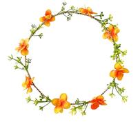 Floral Wreath Elastic Headband Flower Headpiece Headwear Hair Accessories For Festival Weddings And Special Event