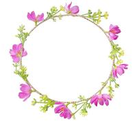 Floral Wreath Elastic Headband Flower Headpiece Headwear Hair Accessories For Festival Weddings And Special Event