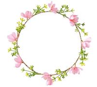 Floral Wreath Elastic Headband Flower Headpiece Headwear Hair Accessories For Festival Weddings And Special Event Comfortable Headwear