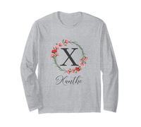 Floral Xanthe Name Flower Personalized Name Xanthe Long Sleeve T-Shirt