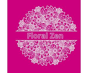 Floral Zen: An Adult Coloring Book Featuring Beautiful Flower Gardens and Mandalas for Relaxation and Mindfulness.