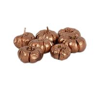 Floralcraft 10 Pcs Mini Pumpkin (Metallic Copper) - Fall Vegetables Fruit Decoration for Halloween Christmas Autumn Theme Party
