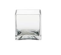 Floralcraft® 10cm Glass Cube Vase Flowers Vase Decorative Table Centerpiece for Floral Arrangements, Home Decor Wedding Party, Planter Terrarium Candle Holder