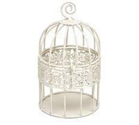 Floralcraft® 11cm Round Bird Cage Tealight Holder - Vintage Cream Candle Holder Lantern for Weddings, Table Centrepieces & Home Décor