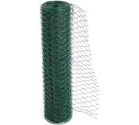 Floralcraft 120cm x 10m PVC Coated Chicken Wire Mesh Roll, 25mm Holes Galvanized Hexagonal Chicken Wire Netting, Rabbit Animal Fence Barrier for DYI Craft Projects, Home Décor and Gardening