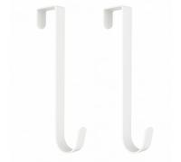 Floralcraft® 13" White Metal Wreath Door Hanger Hooks, Over Door Hanging Hooks for Christmas Wreaths, Set of 2